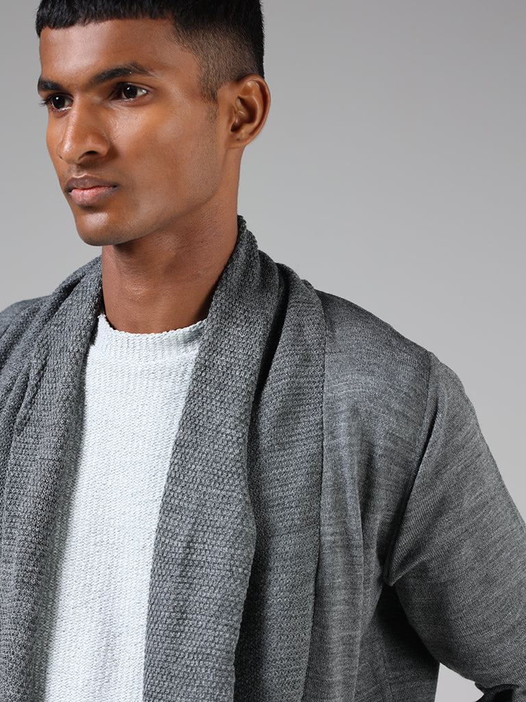 Dark gray outlet cardigan