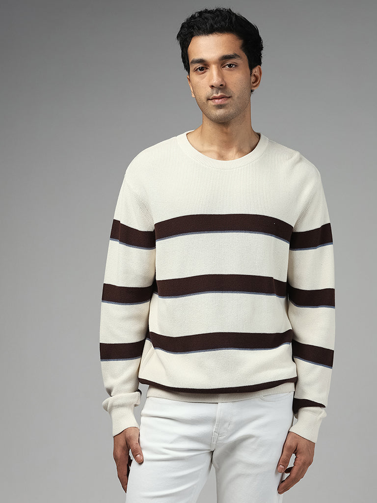 Off white outlet striped sweater