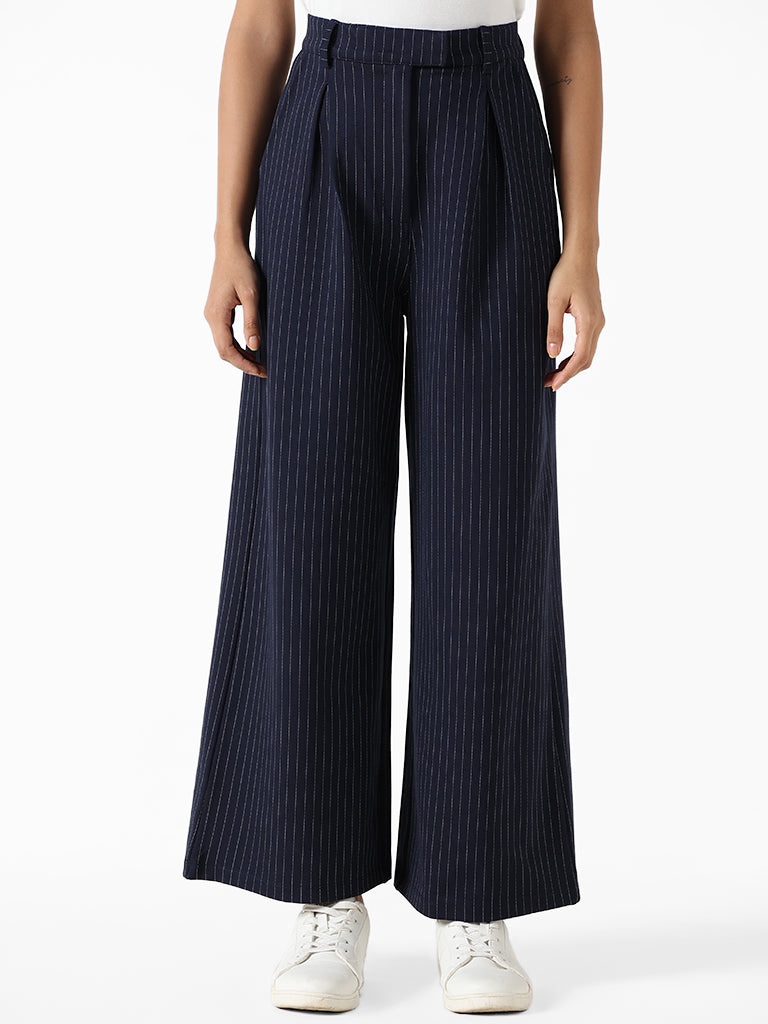 Womens Parker Italian Stripe Pant Blue | Assembly Label