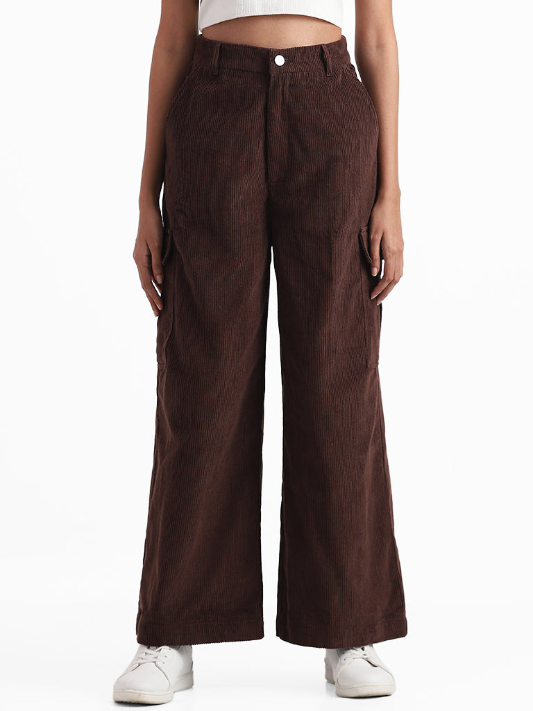 Buy Michael Kors Women Red Corduroy Trousers for Women Online | The  Collective