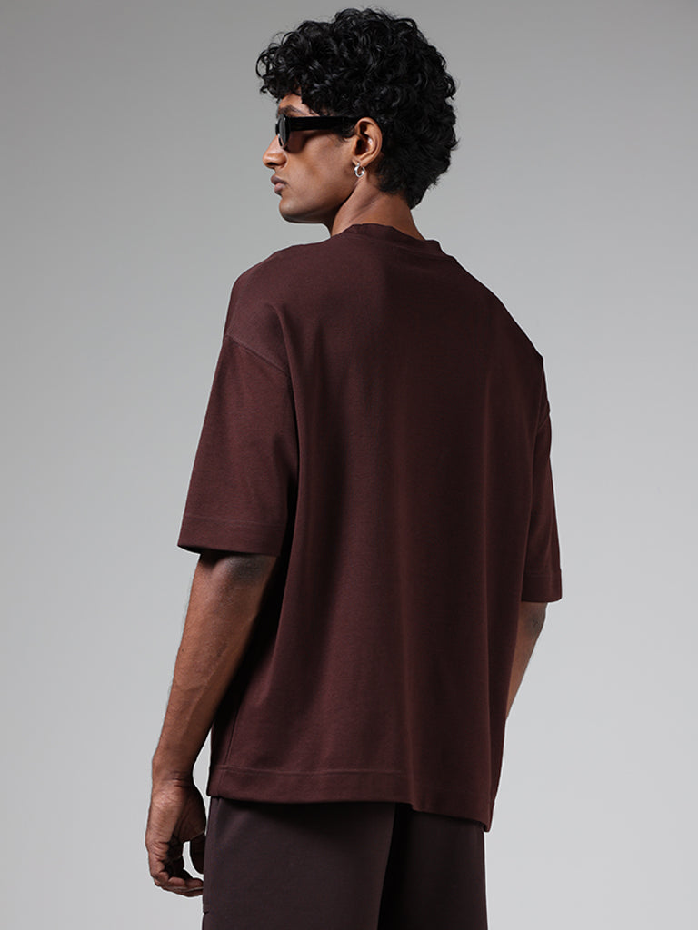 Dark brown outlet t shirt