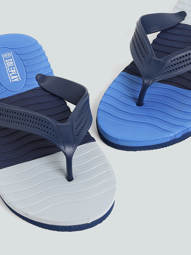 Women's nike navy on sale blue flip flops