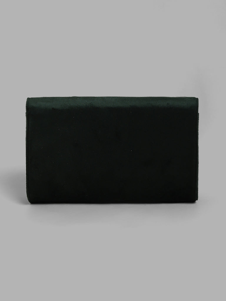 Buy LOV Snap Closure Green Sling Clutch from Westside