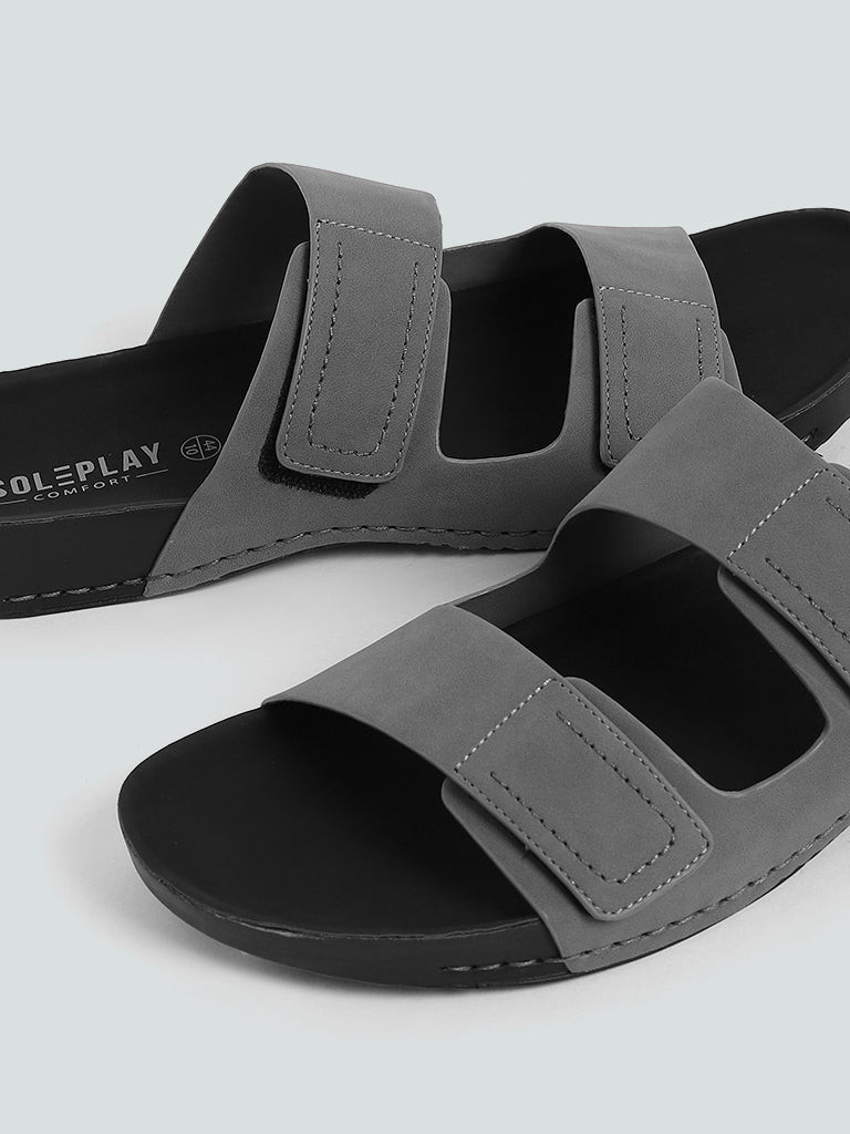 Buy SOLEPLAY Grey Double Strap Sandals from Westside