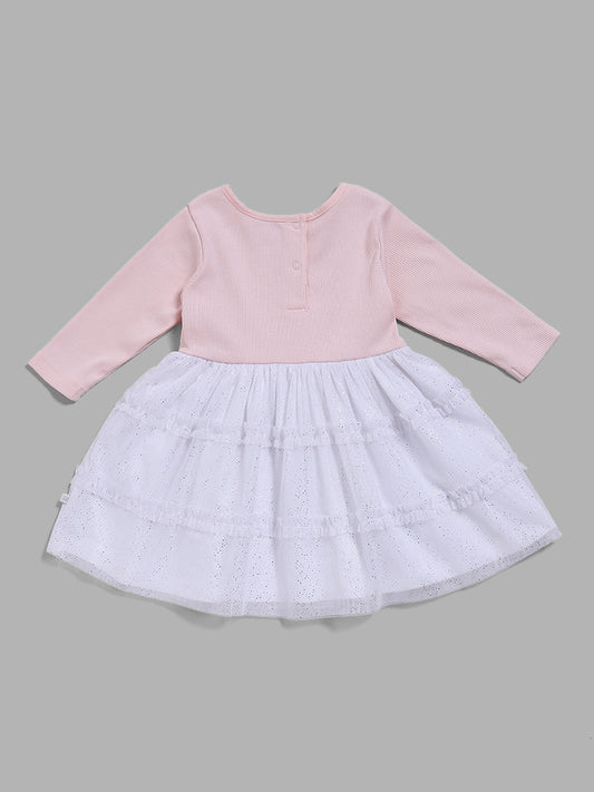 HOP Baby Pink Bear Printed Dress