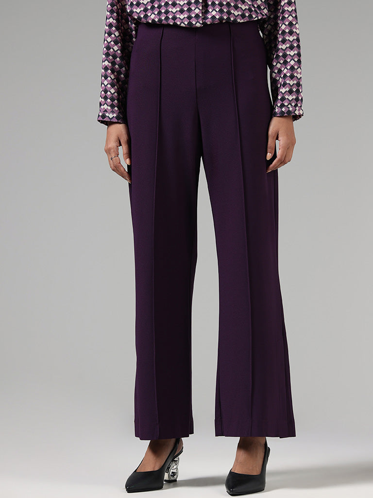 NO SECRETS | Deep purple Women's Casual Trouser | YOOX