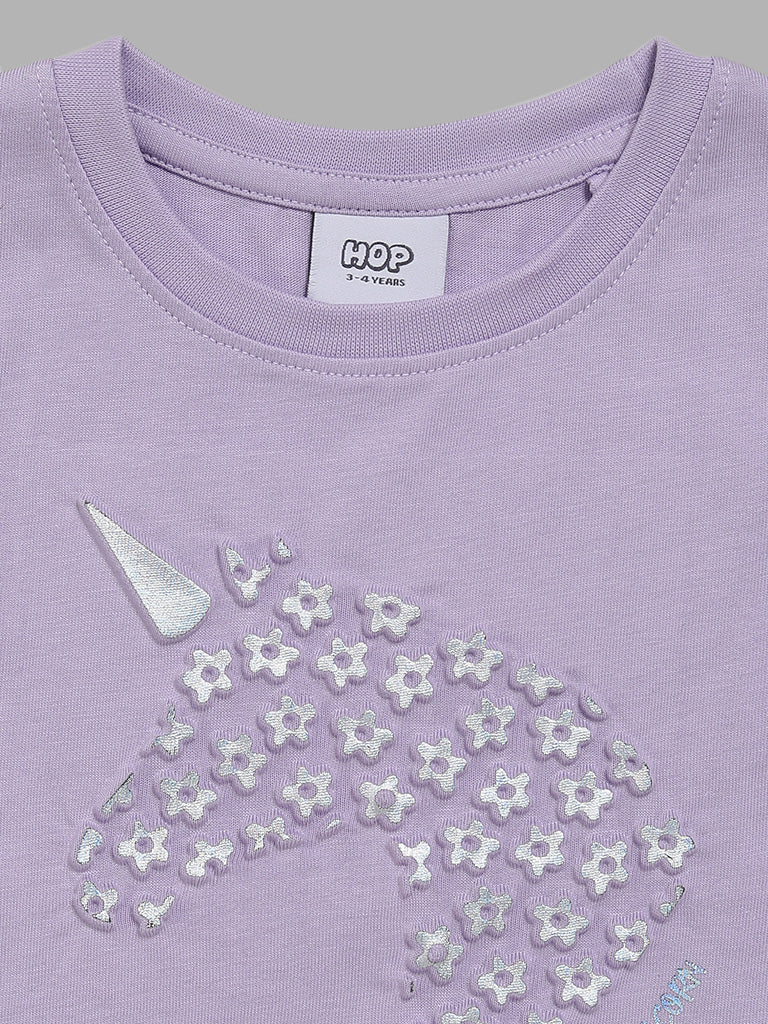 HOP Kids Lilac Unicorn T-Shirt