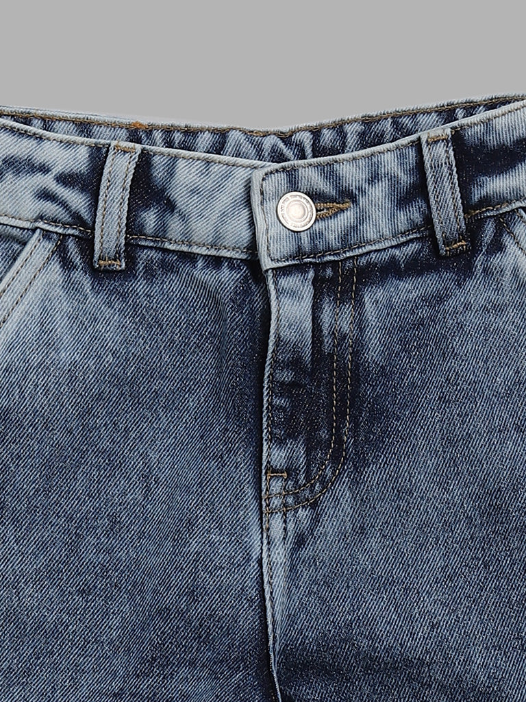 Wrinkle Faded Wrangler Denim Jeans (sz. W32 L34) 1 - Ragstock.com