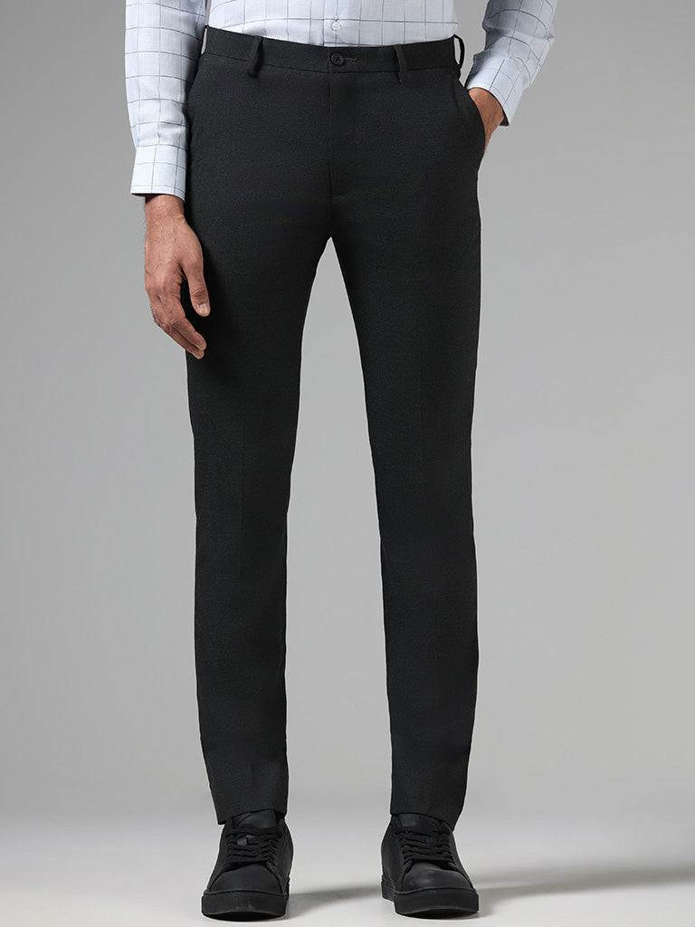 Slim Fit Linen suit trousers - Black - Men | H&M