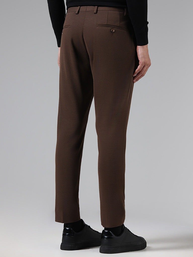 Worsted Dark Brown Wool Highland Trousers – StudioSuits