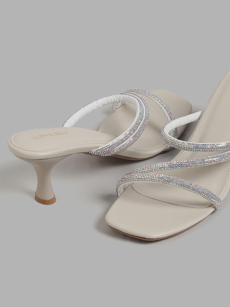 Ivory low 2025 heel sandals