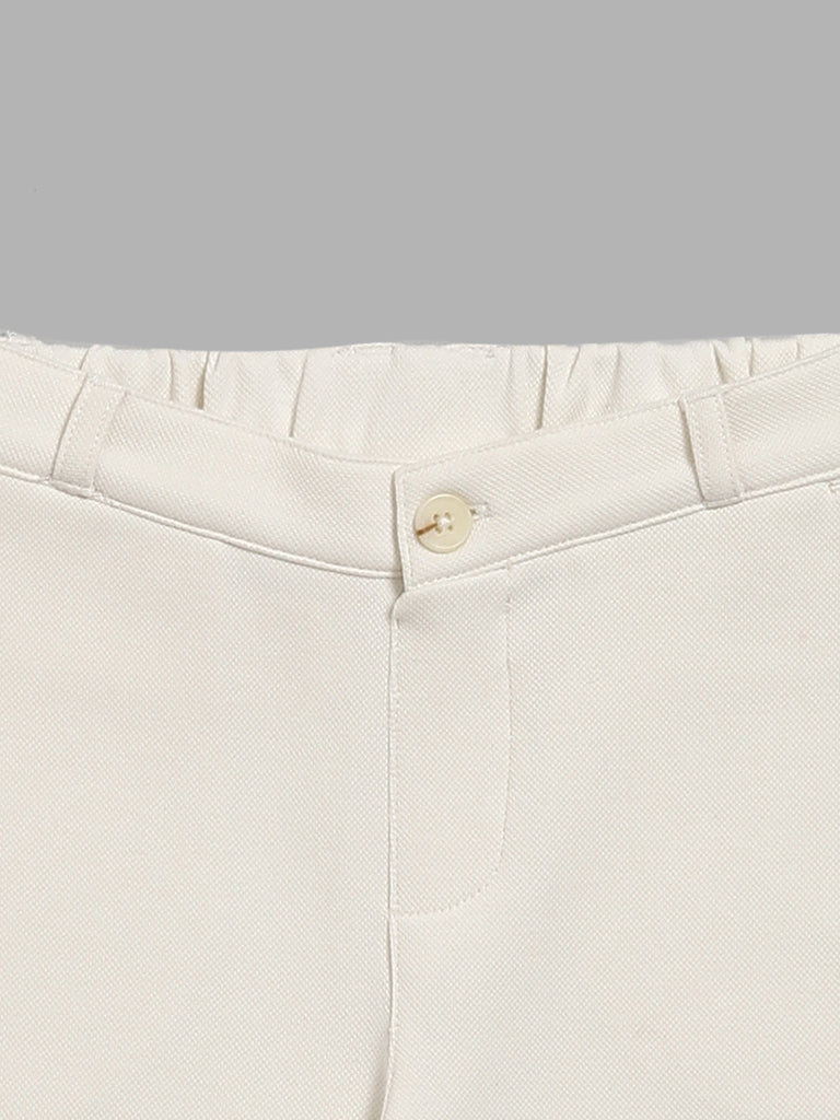 Shop Jacob Cohen Off White Nick Slim Trousers | Harrolds Australia