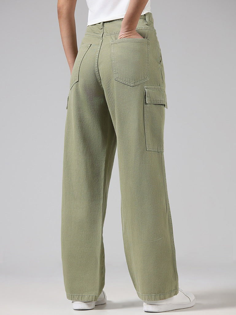 Comfort fit cargo trousers, Beige - Sisley