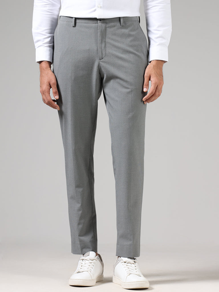 UNITED ARROWS District Wool Tapered Pants (Trousers) Grey 50 | PLAYFUL