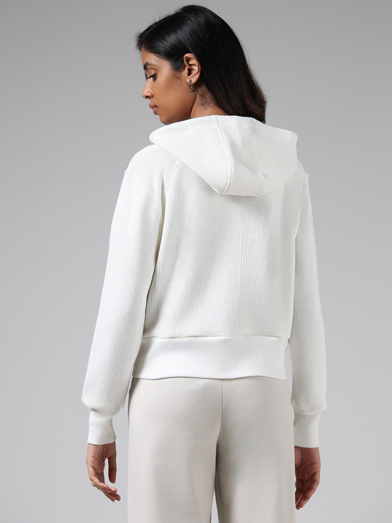 White hoodie 2025 jacket women's