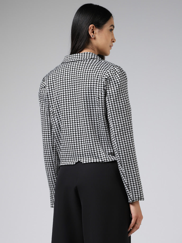 Wool Sport Jacket - Black & White/Ecru Magnified Plaid — The Anthology