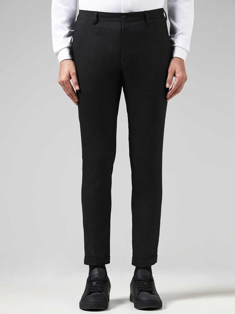 Charcoal Black Plain Men Formal Trouser at Rs 350 in Delhi | ID: 16388174988