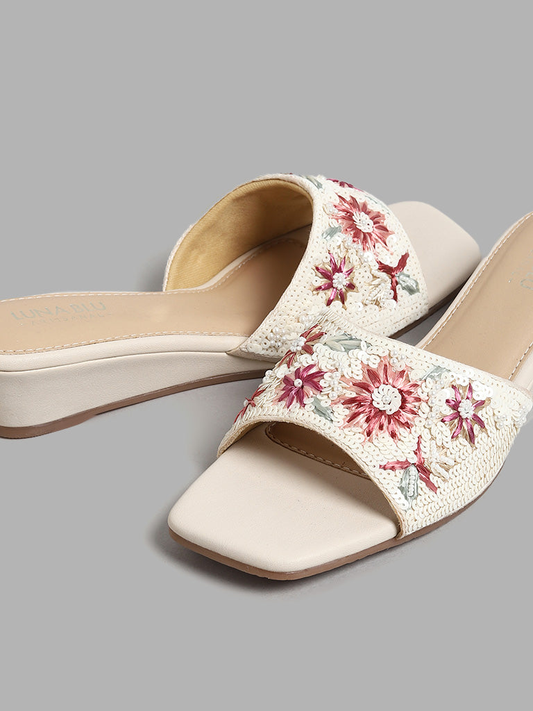 Buy Yellow Beige 3D Flower Sandals from Westside