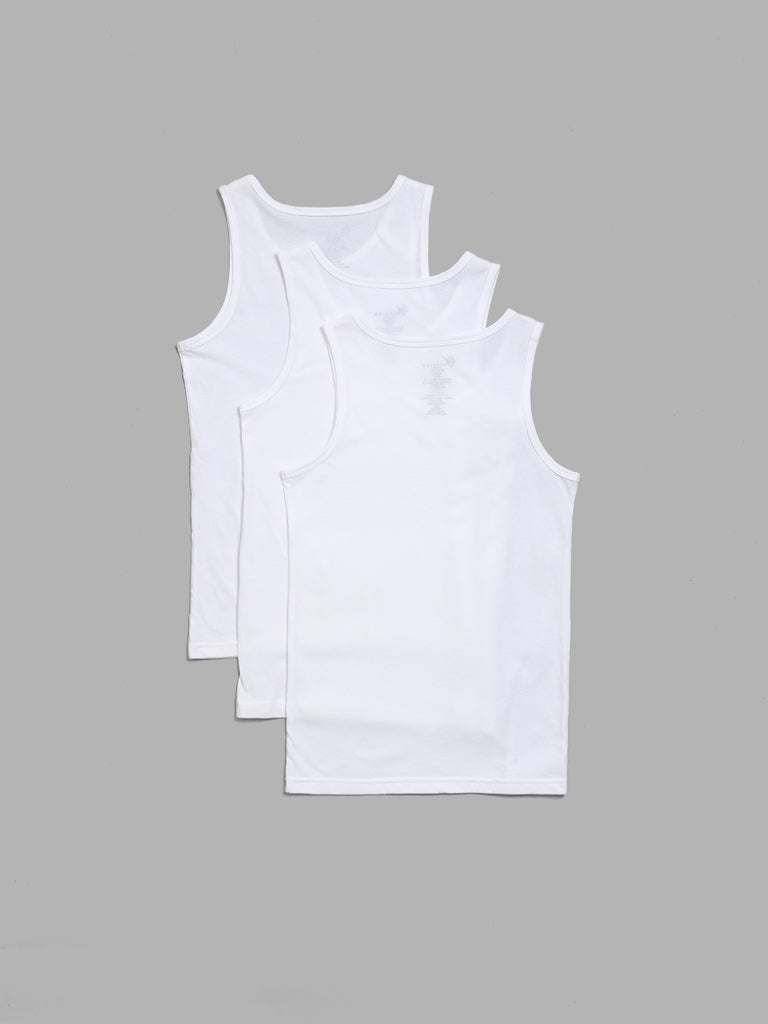 Mens plain store white vests