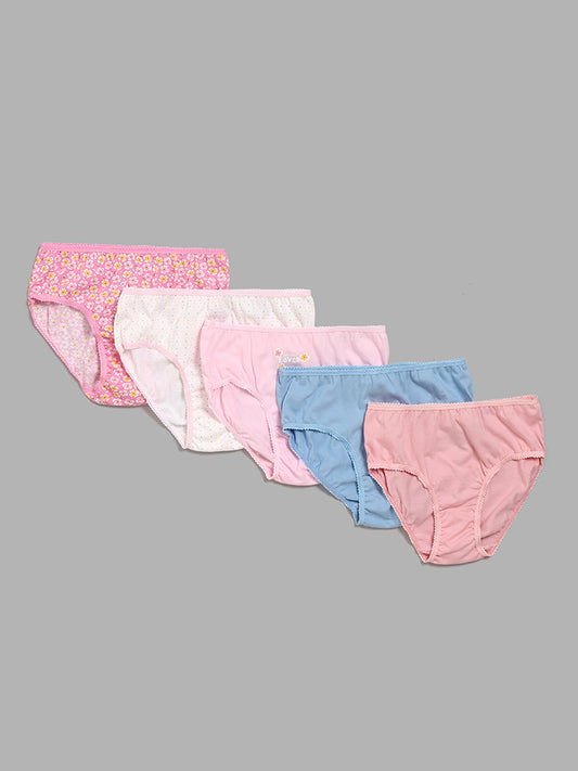 Y&F Kids Multicolour Assorted Briefs - Pack of 5