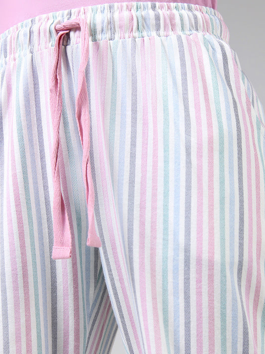 Wunderlove Multicolor Striped Cotton Pyjamas
