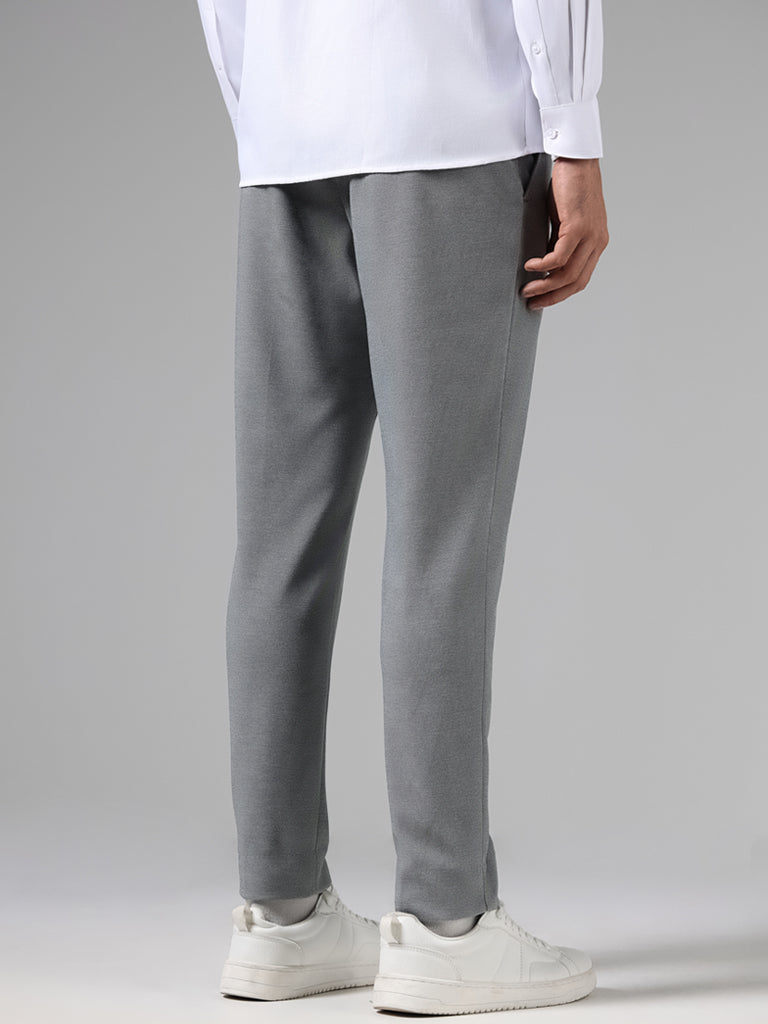 Tapered Fit Pants In Grey