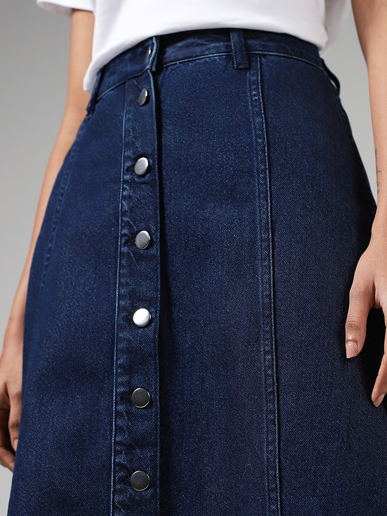 Shorts & Skirts | Button Front Denim Skirt | Freeup