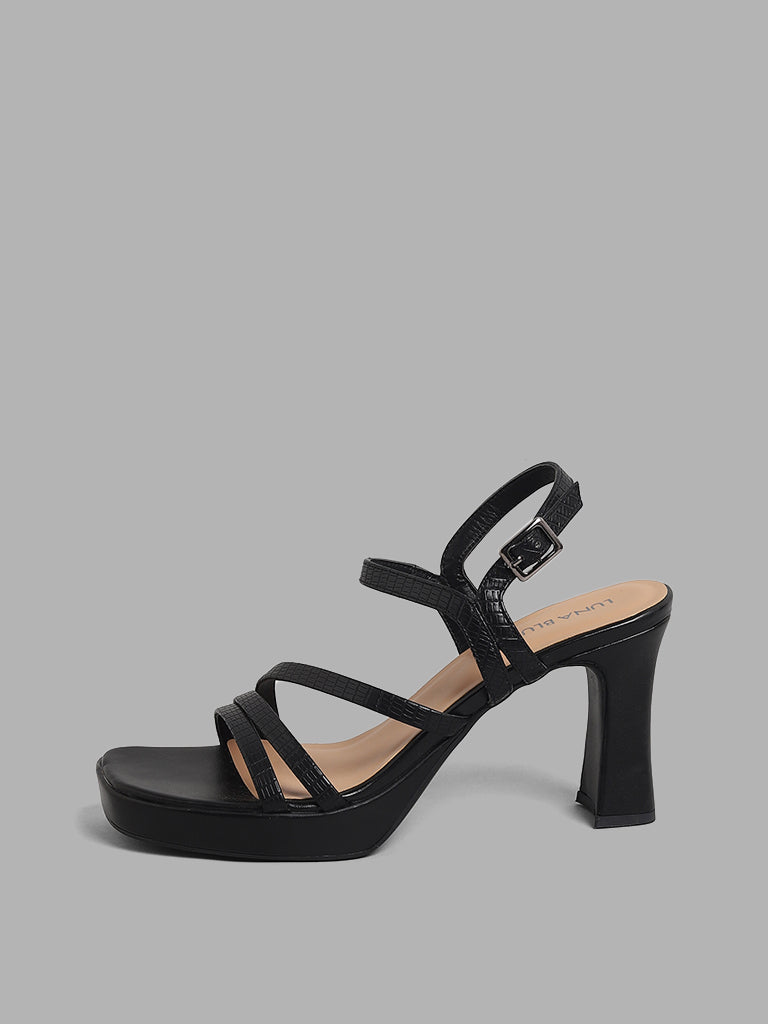 Buy Shoetopia Wide Fit Ankle Strap Black Block Heels For Women & Girls  Online at Best Prices in India - JioMart.