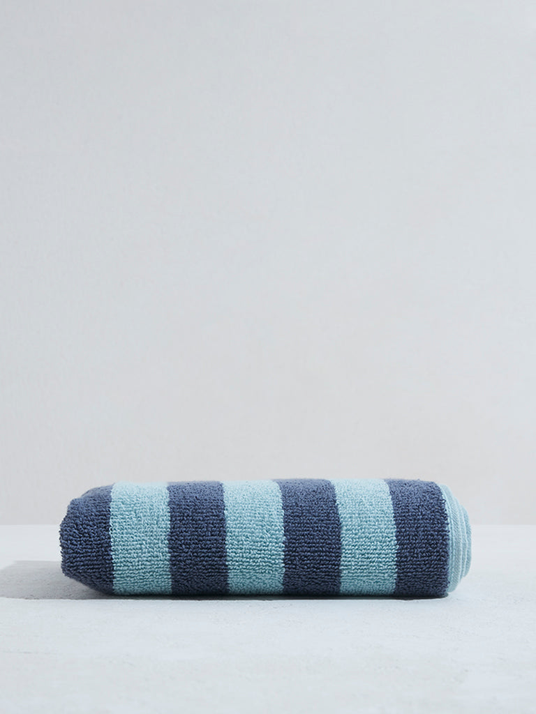 Buy Westside Home Grey Broad Striped Hand Towel from Westside