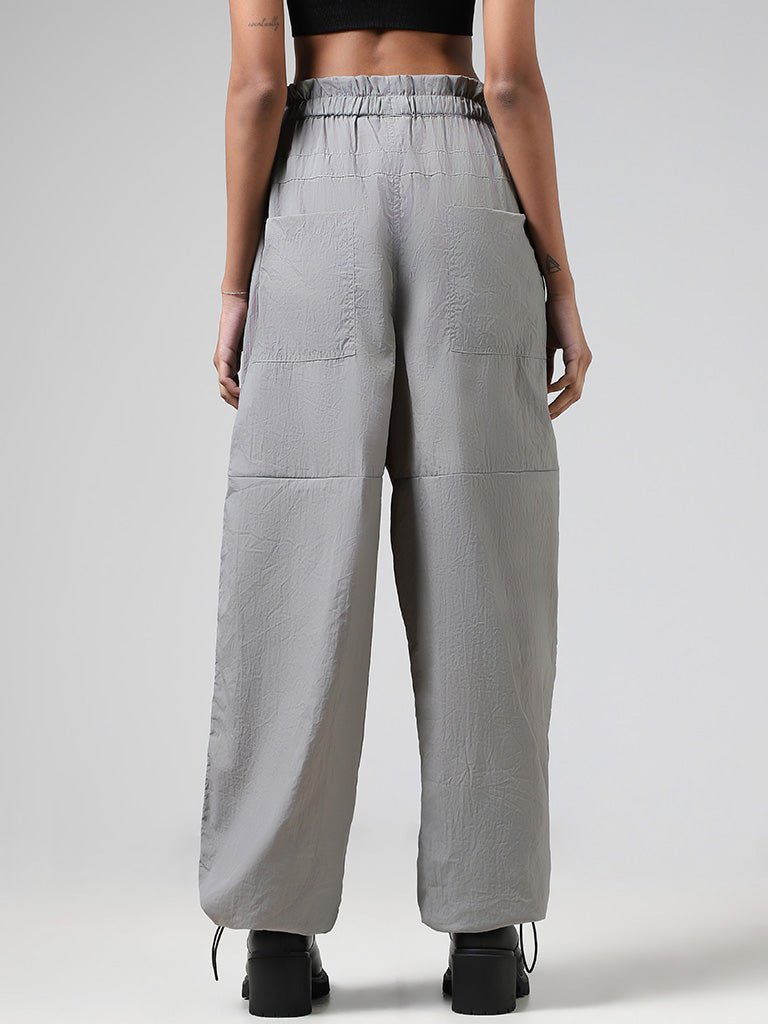 Grey paperbag best sale waist joggers