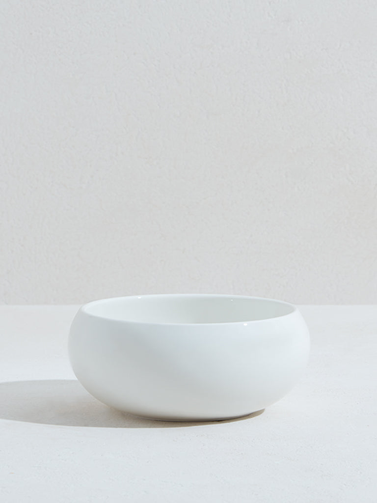 Westside Home White Porcelain Serving Bowl