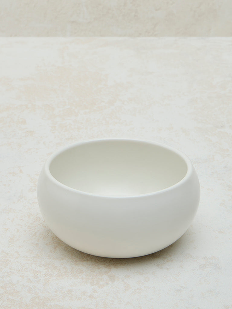 Westside Home White Round Serving Bowl