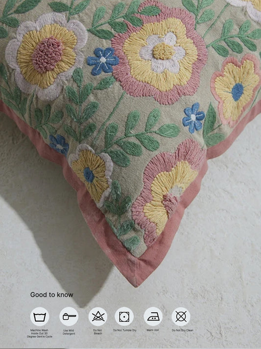 Westside Home Multicolor Floral Design Cushion Cover