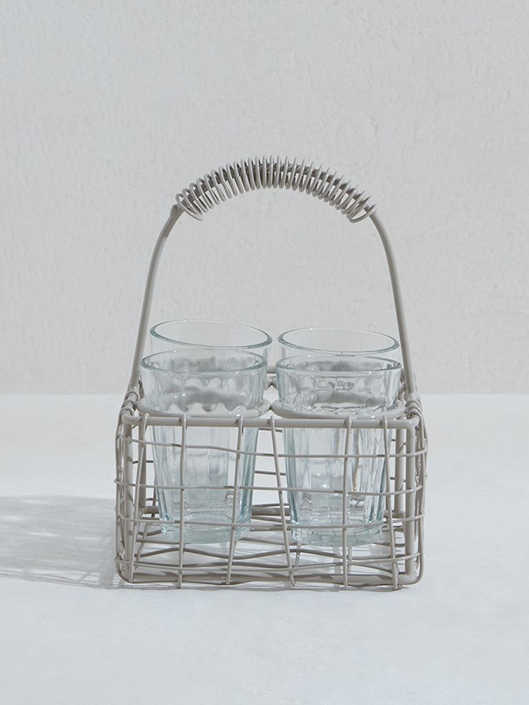 Westside Home Off White Wired Chai Caddy