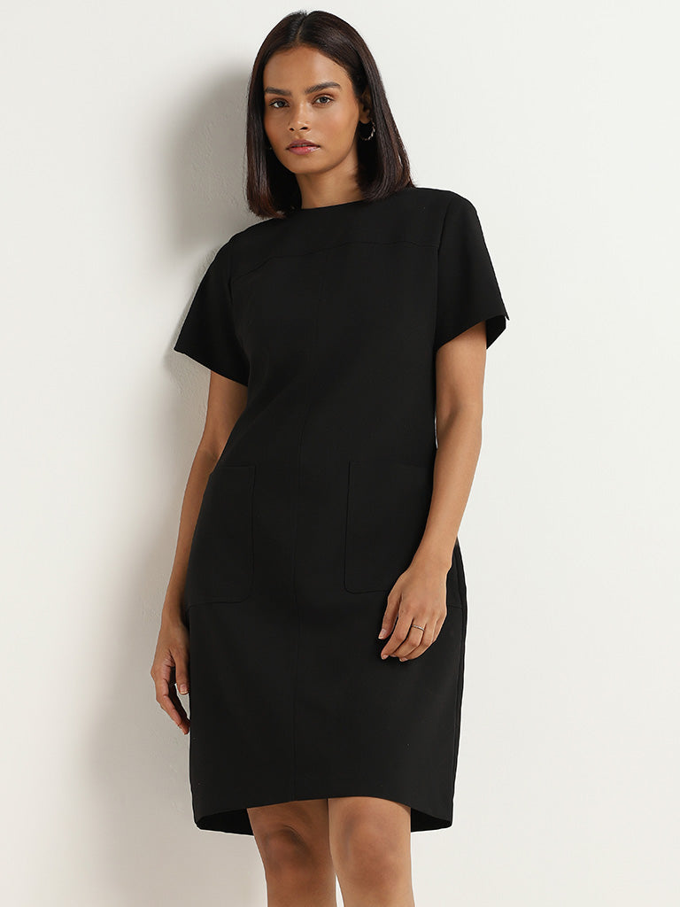 Plain black sale shift dress