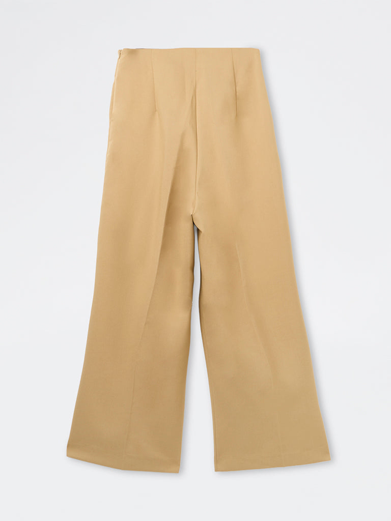 Wardrobe Beige Solid Trousers