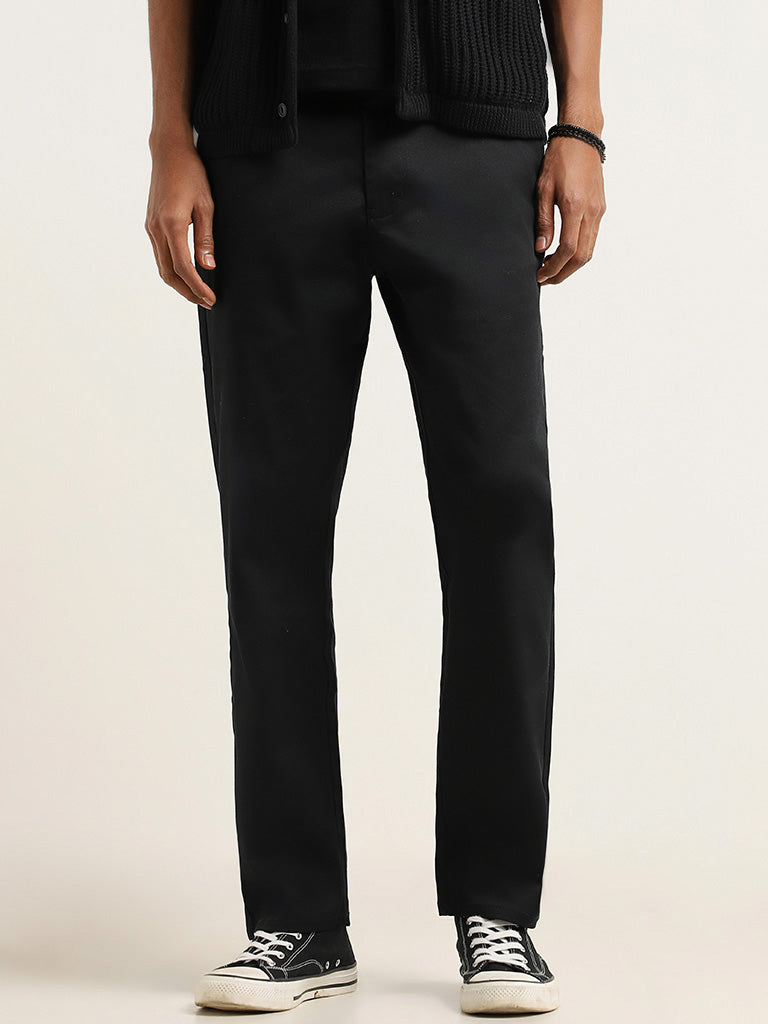 Nala Waima Print Tapered Trousers Black | ALLSAINTS