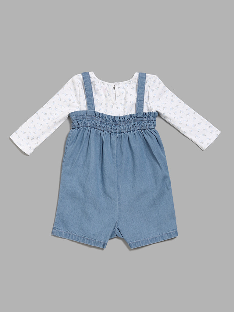 Buy TENDERCARE Baby boy & Baby Girl Denim Dungaree Set with Tshirt | Dress  and Clothes for Baby boy & Baby Girl (0-6 Months) (Blue, 0-3 Months) at  Amazon.in