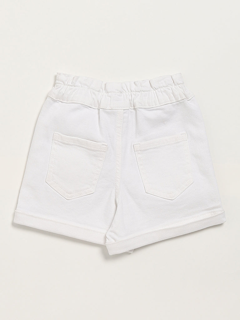 Kids white deals denim shorts