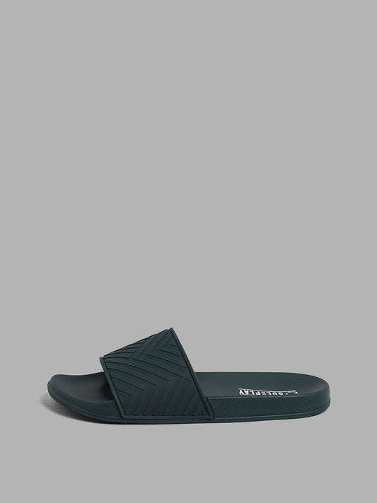 SOLEPLAY Green Geometric Quilted Flip-Flop