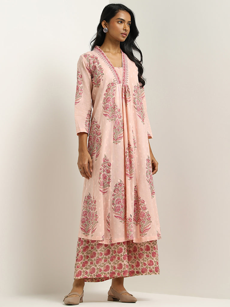 Zuba by shop westside pink kurta