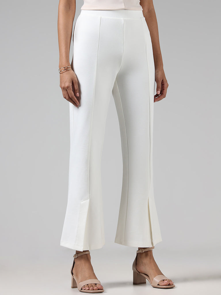 Louis Linen Blend Pants Off White