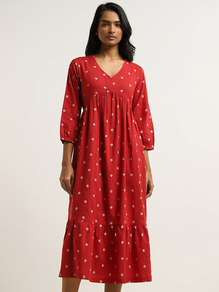 Grace Dress Red White Polkadot from Vivien of Holloway