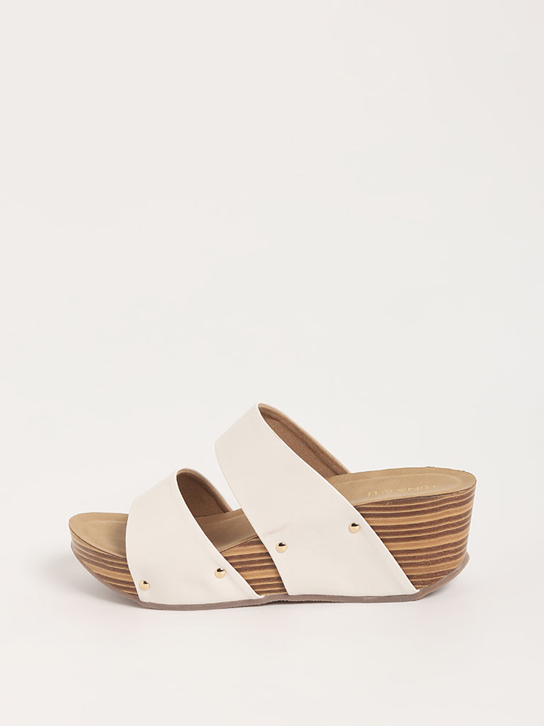 White cork platform discount sandals