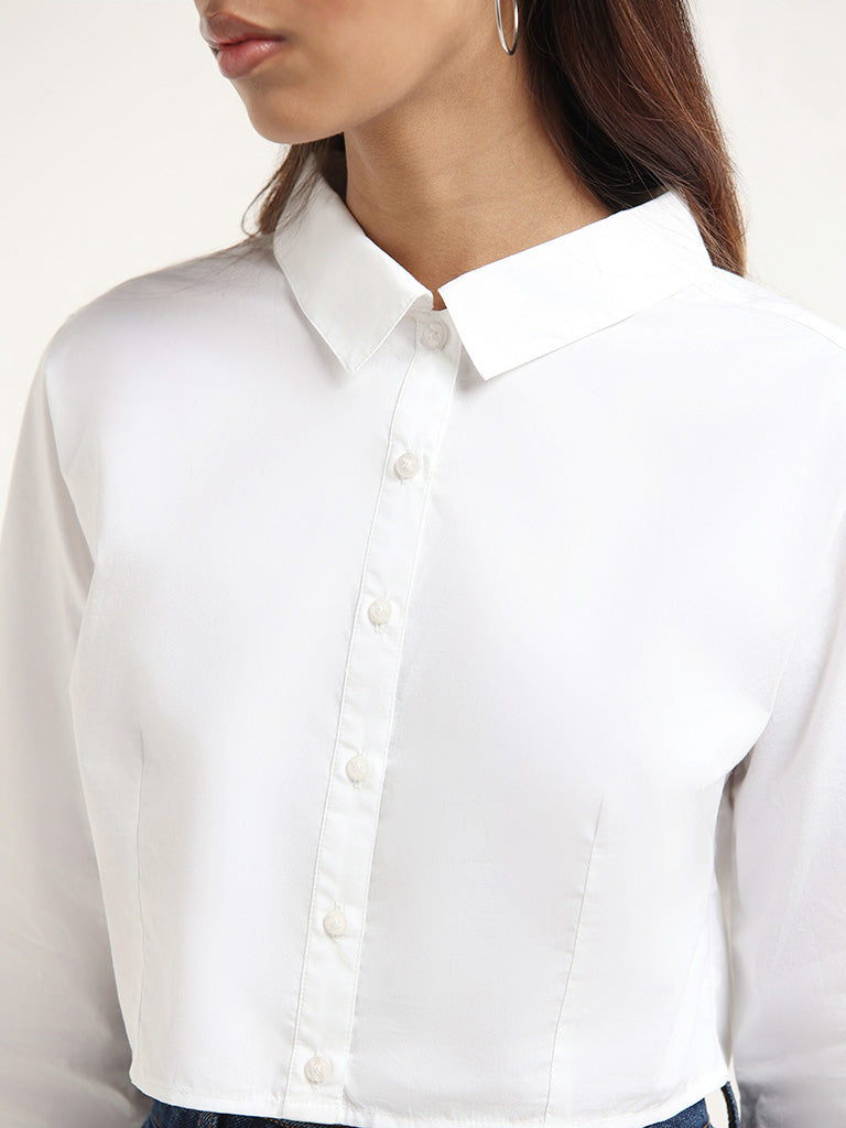 White corset shirt