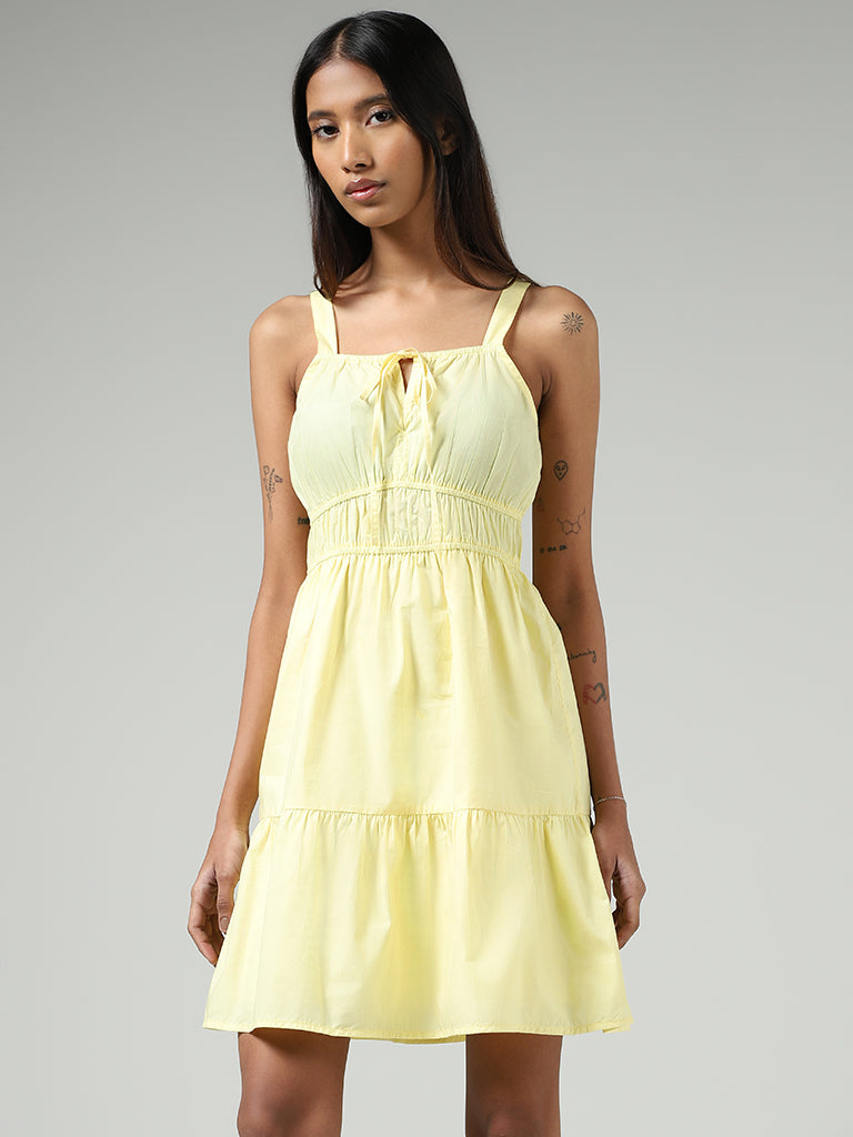 Yellow Flower Dress Summer Female | Yellow Summer Dress Midi | Boho Yellow  Midi Dress - Dresses - Aliexpress
