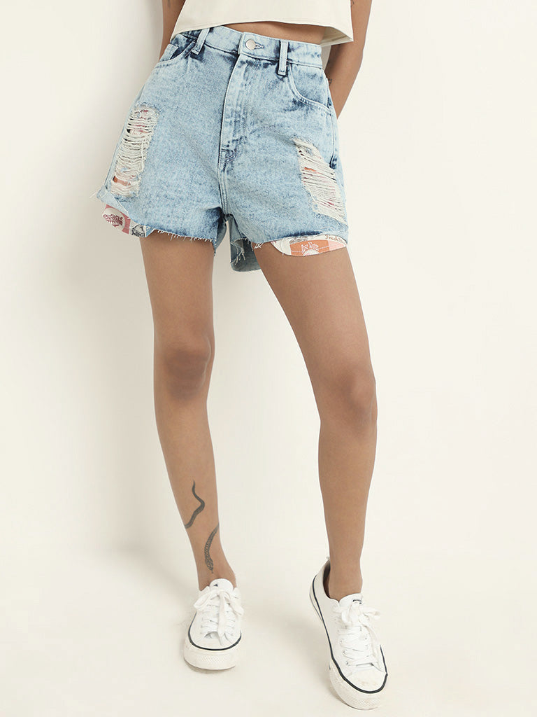 Fashion Black Washed Ripped High Waisted Women Short Jean Denim Shorts -  China High Rise Shorts and Distressed Denim Shorts price | Made-in-China.com