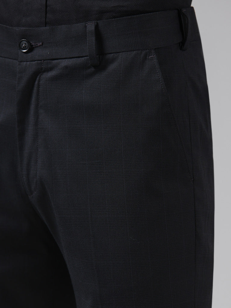 Buy Ted Baker Men Charcoal Herringbone Trousers Online - 678649 | The  Collective