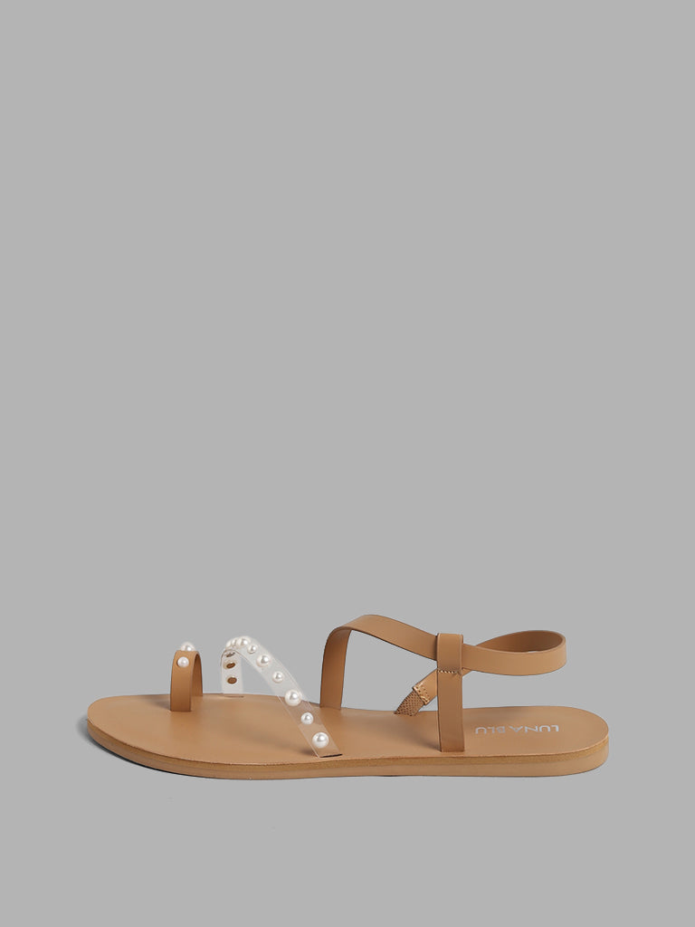 Buy LUNA BLU Tan Multi Strap Sandals from Westside