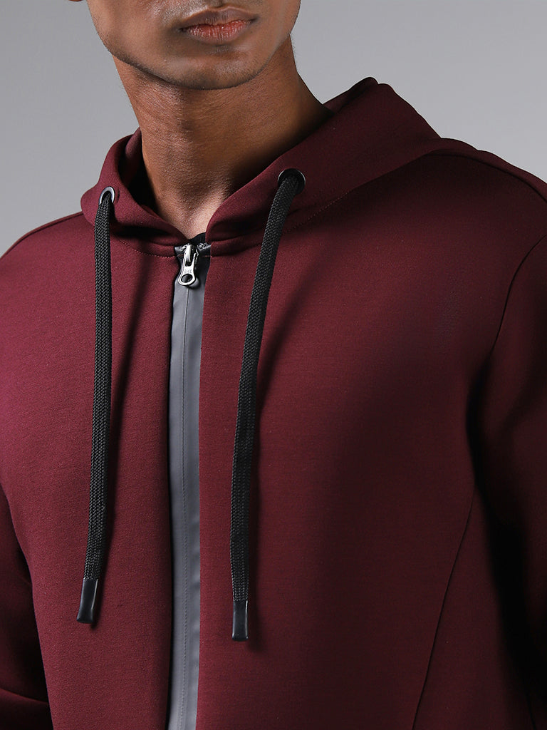 Hoodie on sale jacket maroon